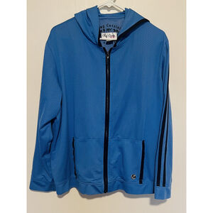 Oleg Cassini Track Jacket Men’s 1X Blue Full Zip Lightweight Athletic Vintage